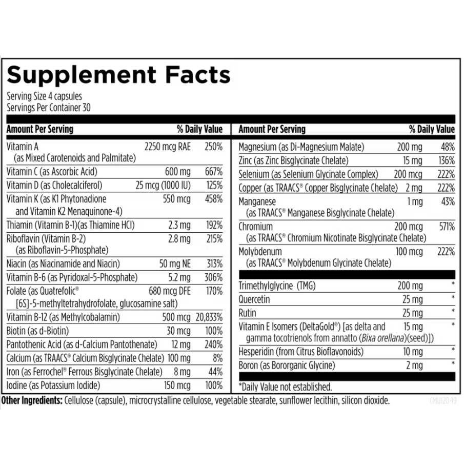 Complete Multi™ with Copper + Iron - Designs for Health - Comprehensive Multivitamin with Copper and Iron