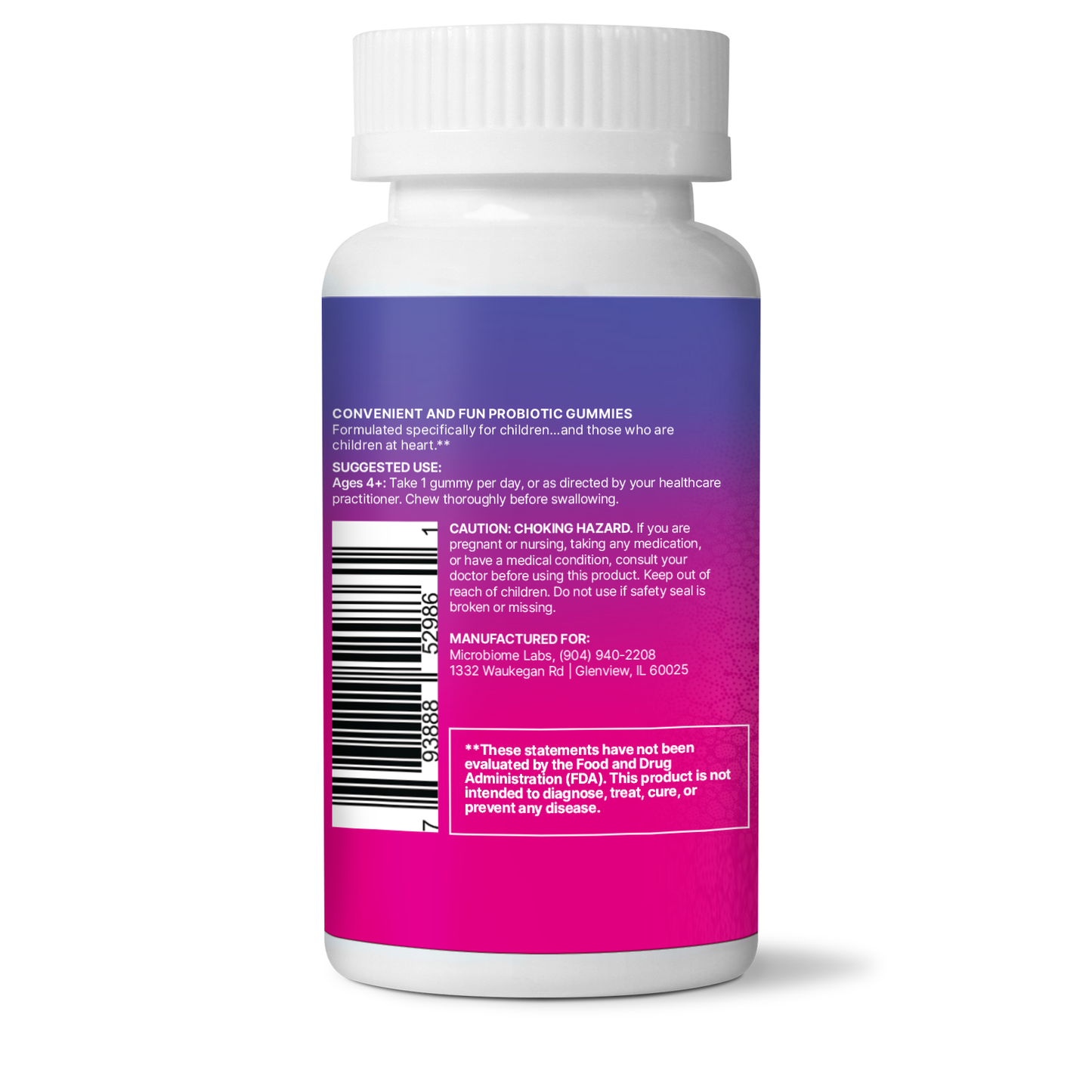 MegaSpore Gummies - Microbiome Labs - 100% spore-based proprietary probiotic blend