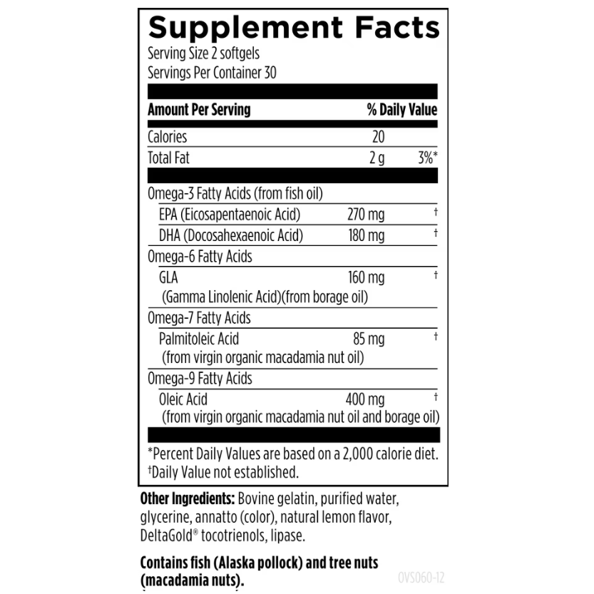 OmegAvail™ Synergy - Designs for Health - Full Spectrum Omega 3-6-7-9 Blend