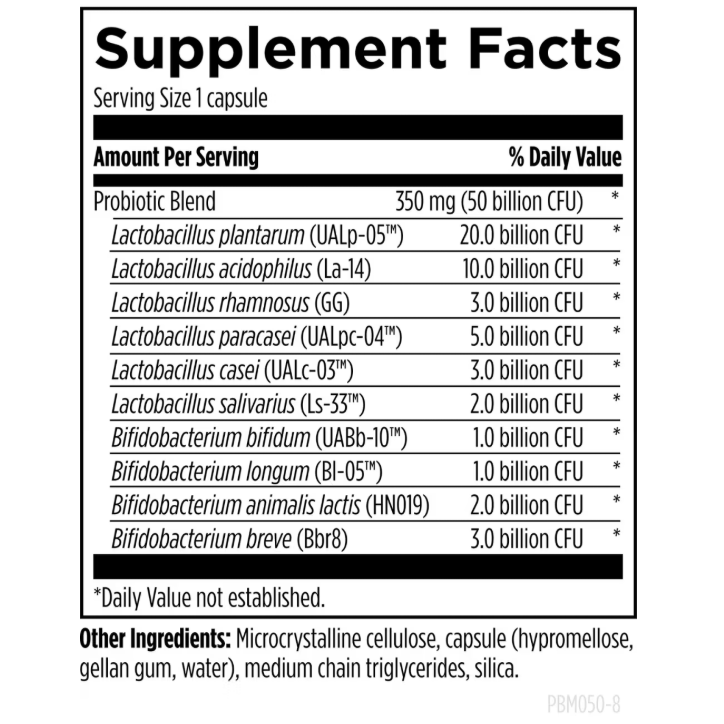 ProBioMed - Designs for Health - Highly Potent Probiotic Featuring 50 Billion CFUs