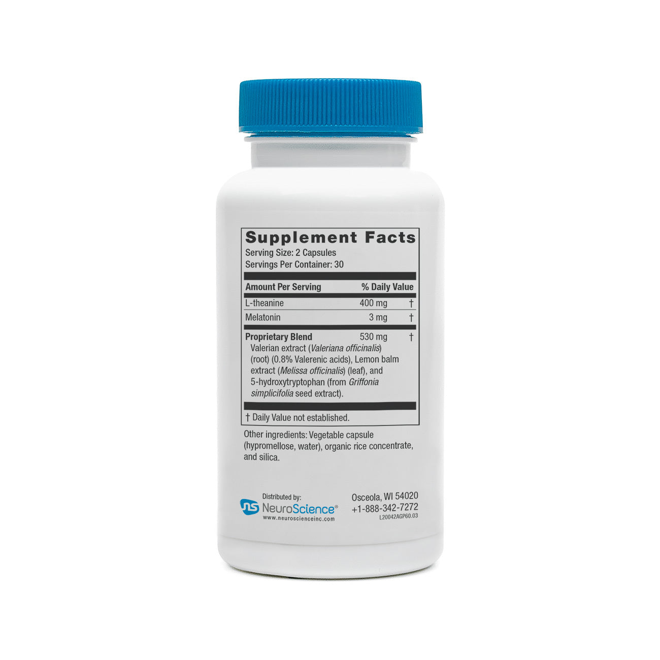 Alpha GABA PM - Neuroscience Inc - Researched blend of botanicals and 400 mg of L-theanine shown to induce calming brain waves and naturally improve sleep during times of stress*