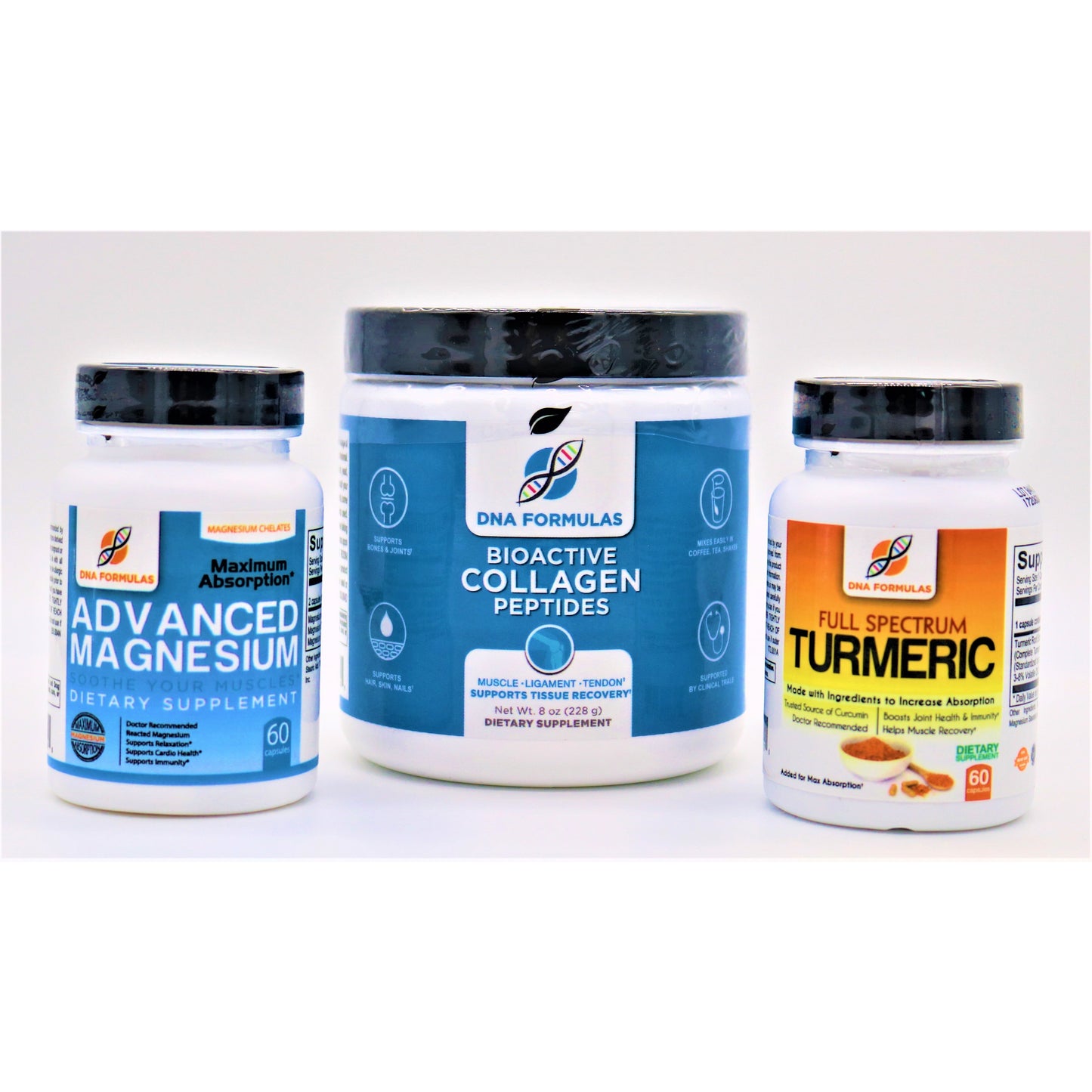 Inflammation Bundle with collagen peptides, magnesium, and turmeric by Dr. Daniel for joint and inflammation support