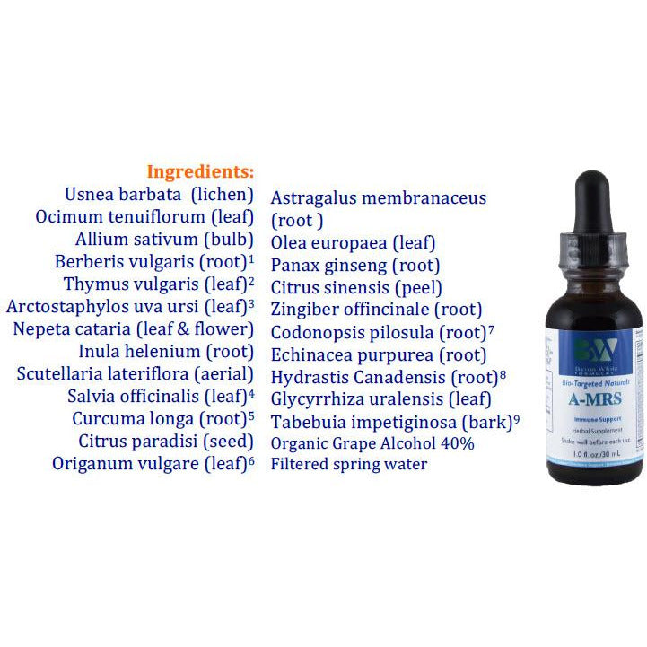 A-MRS herbal immune and sinus support tincture by Byron White Formulas