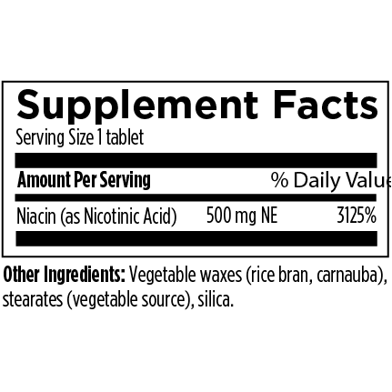 Designs for Health - Niacin CRT 500mg - Vitamin B3 or time released Niacin (nicotinic acid)
