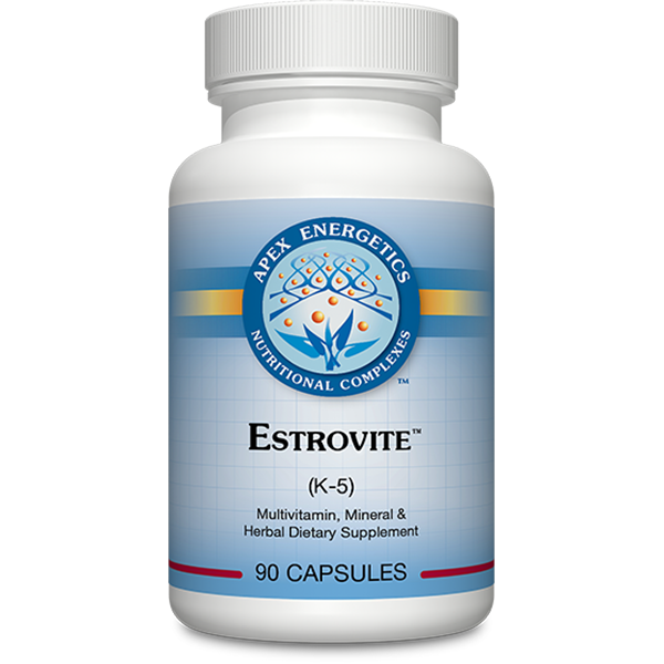 EstroVite K-5 capsules by Apex Energetics for estrogen metabolism and hormone support
