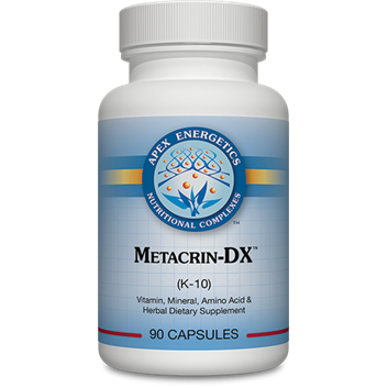 Metacrin-DX detox capsules by Apex Energetics with milk thistle for phase I and II liver detox support