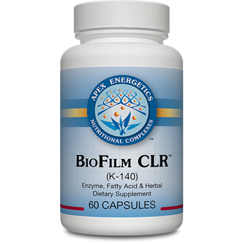 BioFilm CLR capsules by Apex Energetics with enzymes for microbial balance and biofilm support