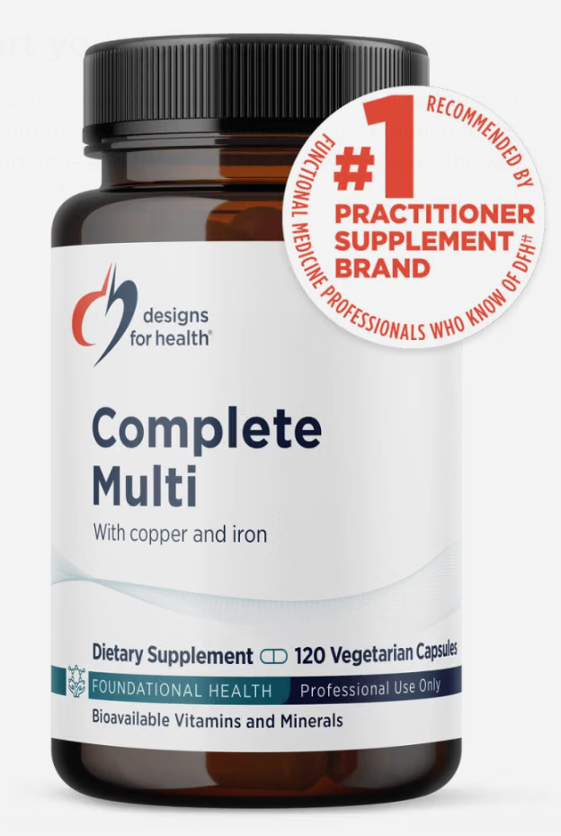 Complete Multi™ with Copper + Iron - Designs for Health - Comprehensive Multivitamin with Copper and Iron