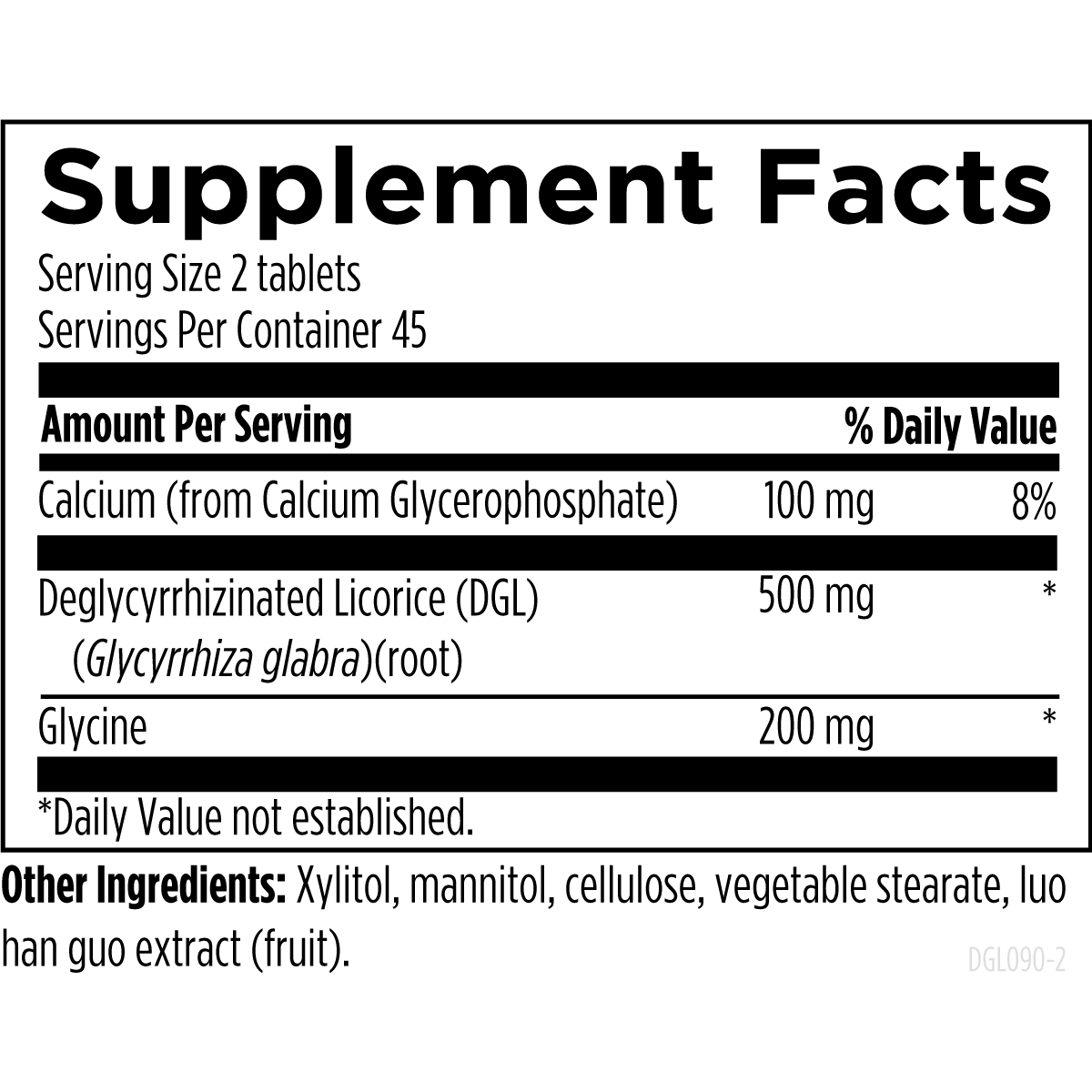 DGL Synergy  - Designs for Health - Chewable DGL for Occasional Indigestion