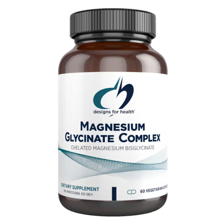 Magnesium Glycinate Complex capsules by Designs for Health for sleep, muscle, and relaxation