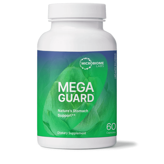 MegaGuard herbal digestive capsules by Microbiome Labs for digestion and gastric comfort