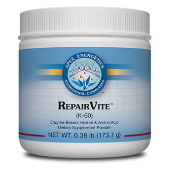 RepairVite K60 powder by Apex Energetics with L-glutamine and aloe for intestinal lining support