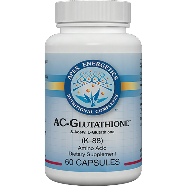AC-Glutathione S-acetyl L-glutathione capsules by Apex Energetics for antioxidant support