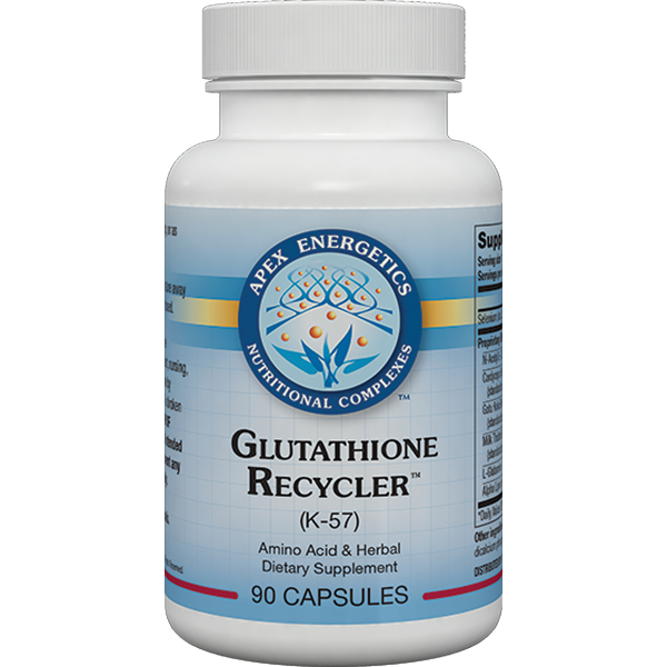 Glutathione Recycler K-57 capsules by Apex Energetics for glutathione and antioxidant support
