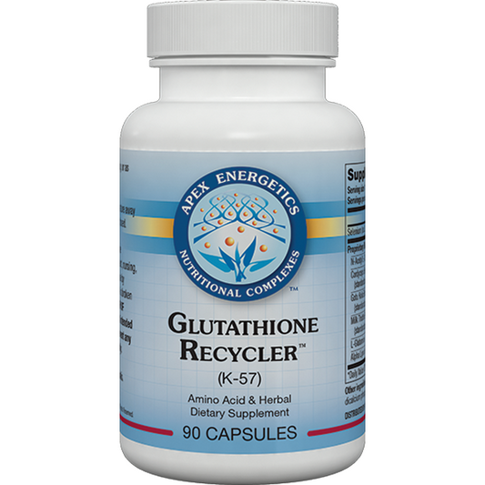 Glutathione Recycler K-57 capsules by Apex Energetics for glutathione and antioxidant support