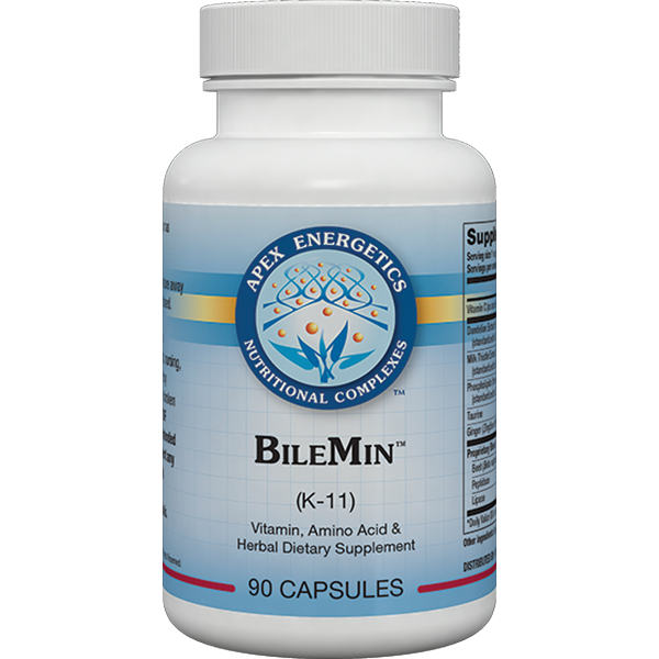 BileMin capsules by Apex Energetics for biliary, gallbladder, and detox support