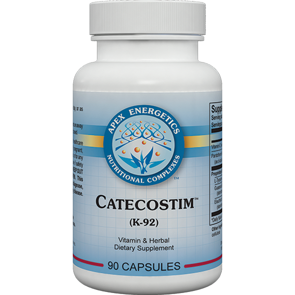 Catecostim K-92 capsules by Apex Energetics for focus, alertness, and brain support