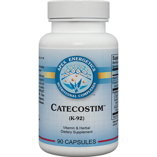 Catecostim K-92 capsules by Apex Energetics for focus, alertness, and brain support