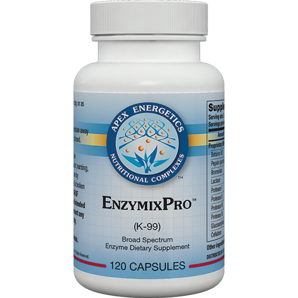 Enzymix Pro (K-99) - Apex Energetics - Broad Spectrum Digestive Enzyme and Nutrient Absorption Formula