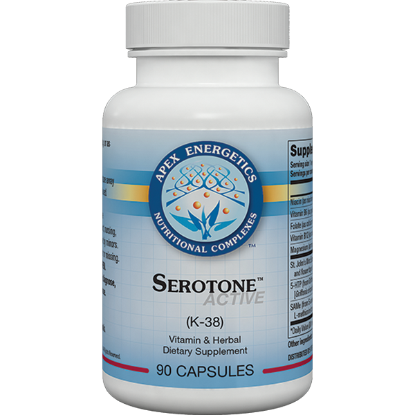 Serotone K-38 capsules by Apex Energetics with 5-HTP and SAMe for serotonin and mood support