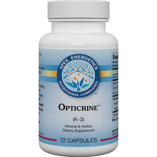 Opticrine capsules by Apex Energetics with zinc and herbs for hormone and reproductive support