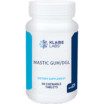 Mastic Gum and DGL chewable tablets by Klaire Labs for digestive comfort