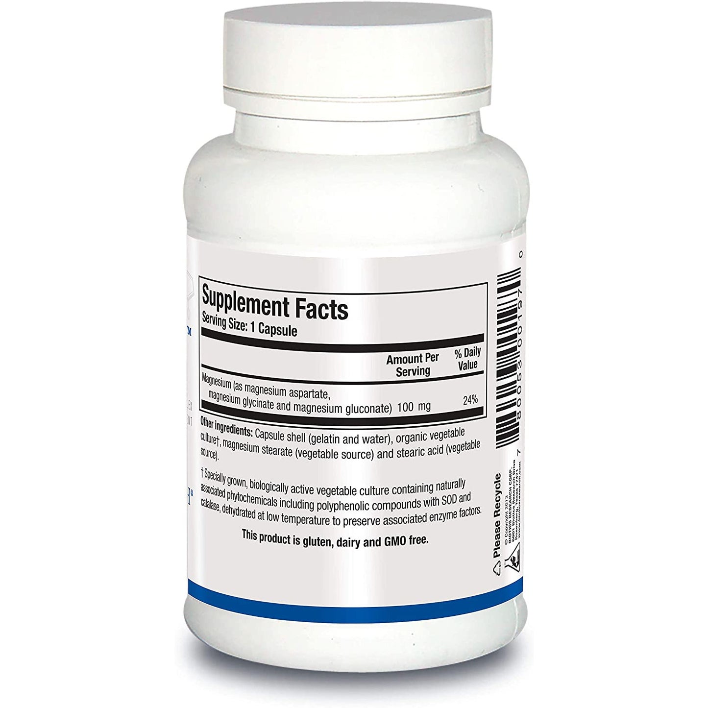 Mg-Zyme - Biotics Research - Source of mixed mineral magnesium chelates - Aspartate, Glycinate, Gluconate