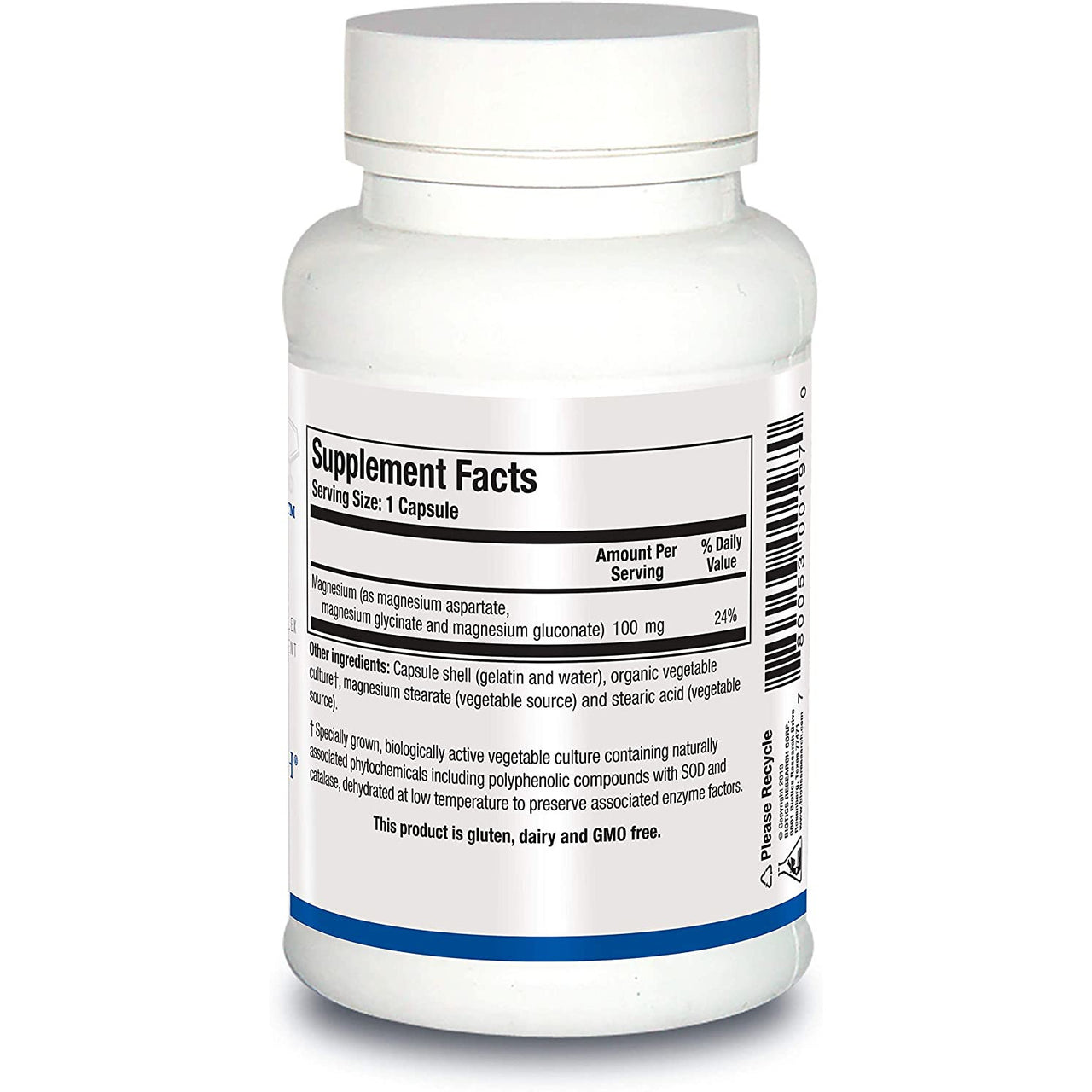 Mg-Zyme - Biotics Research - Source of mixed mineral magnesium chelates - Aspartate, Glycinate, Gluconate