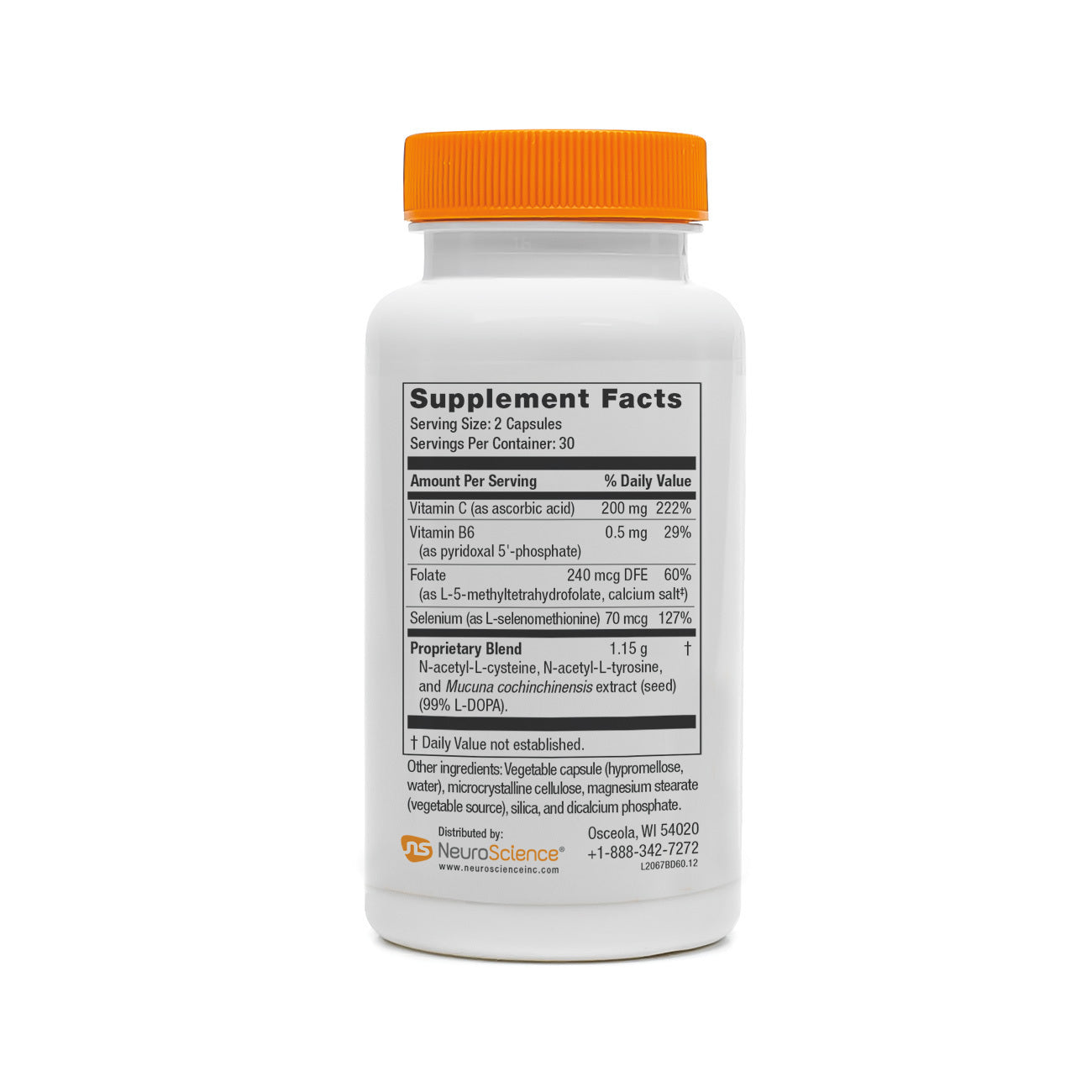 Balance D - Neuroscience Inc - Contains ingredients important for the synthesis of dopamine, important for positive affect, mood, cognition, and craving control