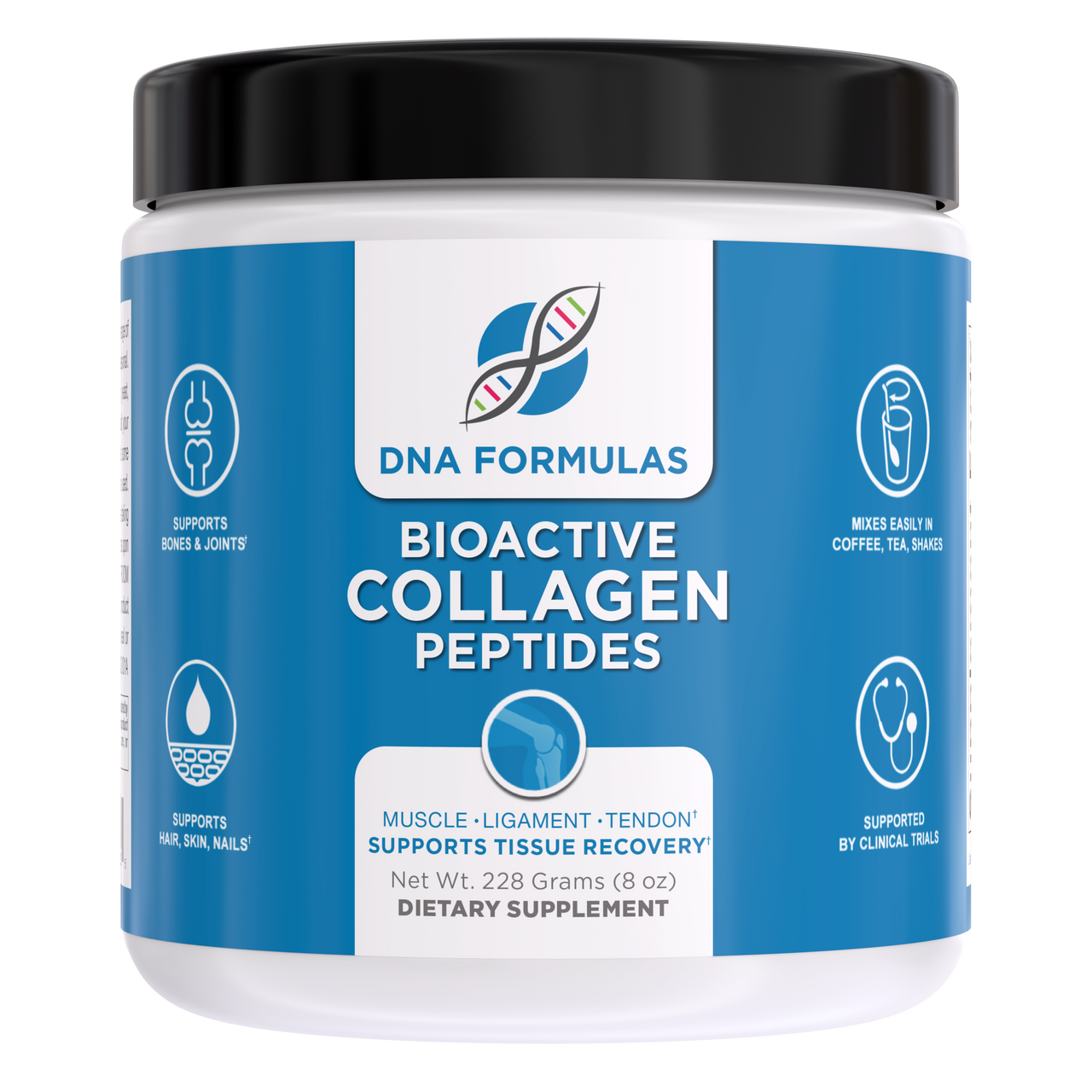 Bioactive Collagen Peptides - DNA Formulas - Grass-Fed, Paleo Keto Whole30 Friendly, Non-GMO | Hydrolyzed Protein Peptide for Maximum Absorption