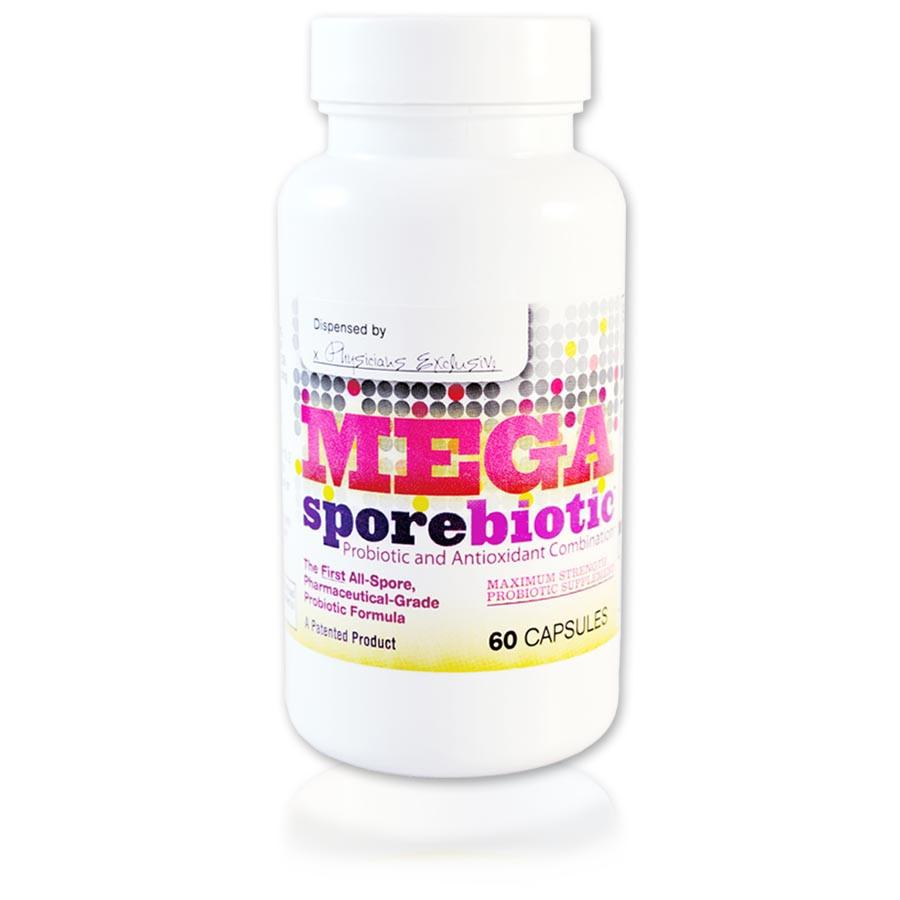 MegaSporeBiotic spore-based probiotic capsules by Microbiome Labs for gut and immune support