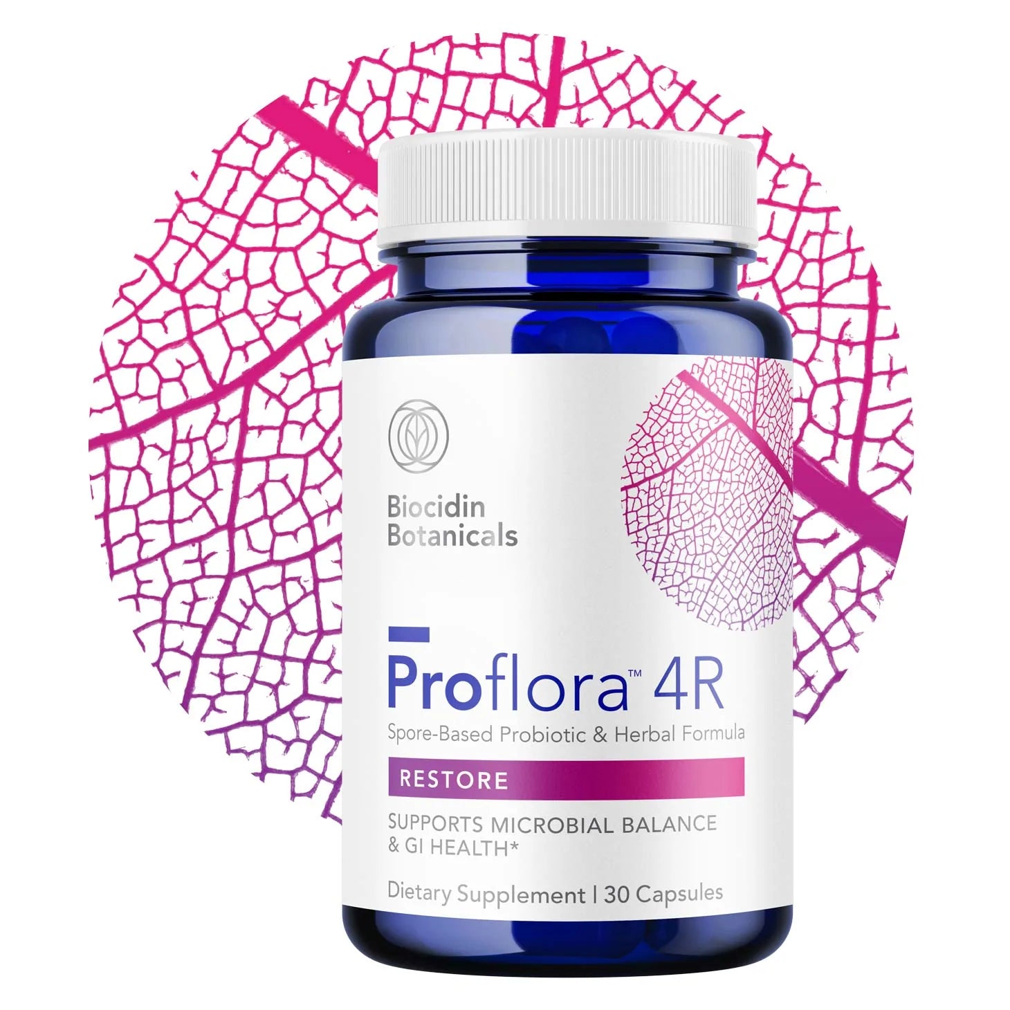 ProFlora 4R broad-spectrum probiotic capsules by Bio-Botanical Research for gut and immune support