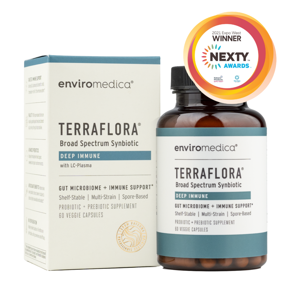 Enviromedica TerraFlora Deep Immune spore-based probiotic capsules for gut and immune support