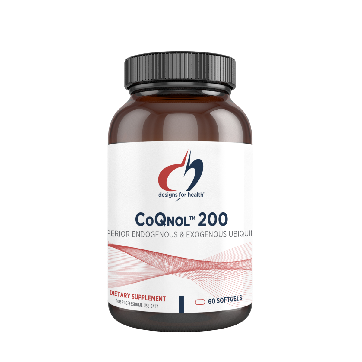 CoQnol 200  - Designs for Health - Unique combination of ubiquinol and trans-geranylgeraniol (GG) 60 cap