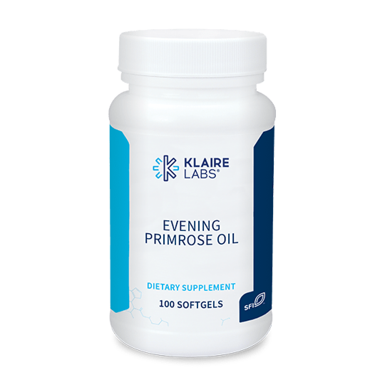 Evening Primrose - Klaire Labs - Gamma Linoleic Acid to support skin, hair, nails and hormone balance