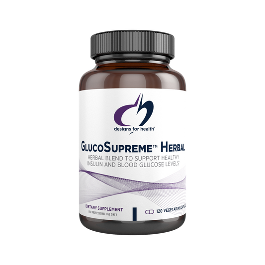 GlucoSupreme Herbal capsules by Designs for Health for healthy blood sugar and insulin support