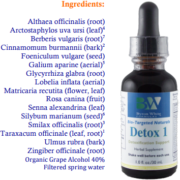 Detox 1 - Byron White Formulas - Detoxification Support Formula