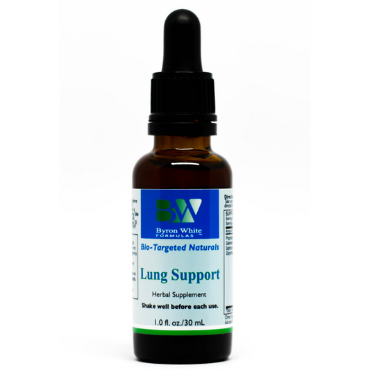 Lung Support herbal formula by Byron White Formulas for respiratory and detox support