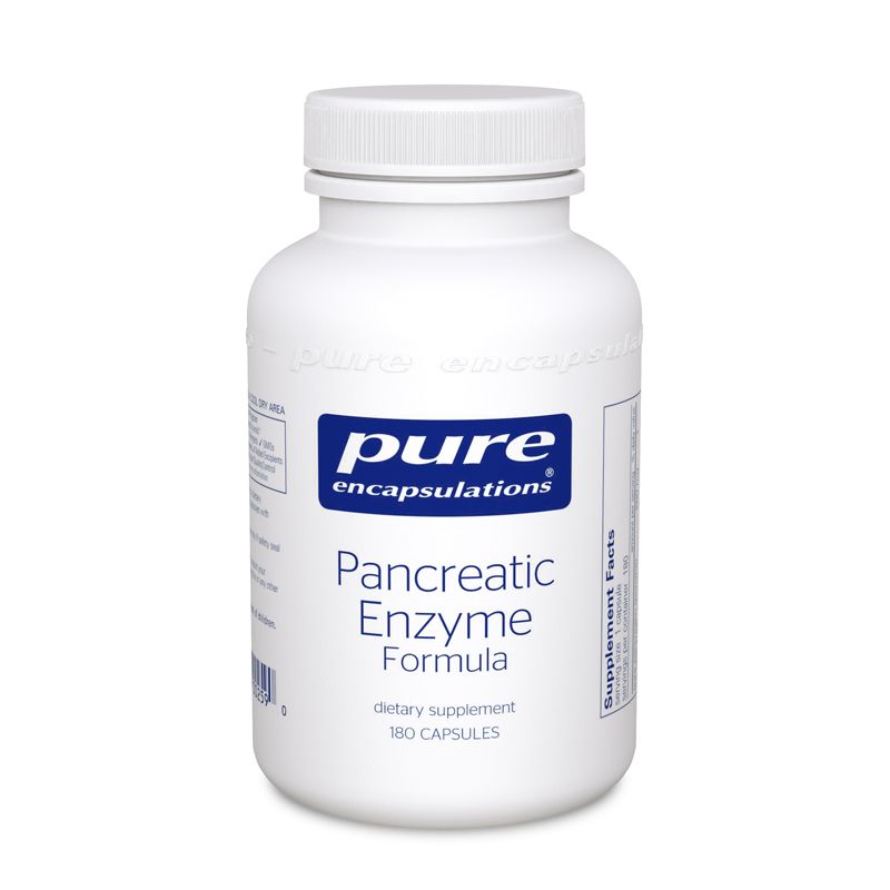 Pancreatic Enzyme acid-resistant capsules by Pure Encapsulations for digestion and nutrient support