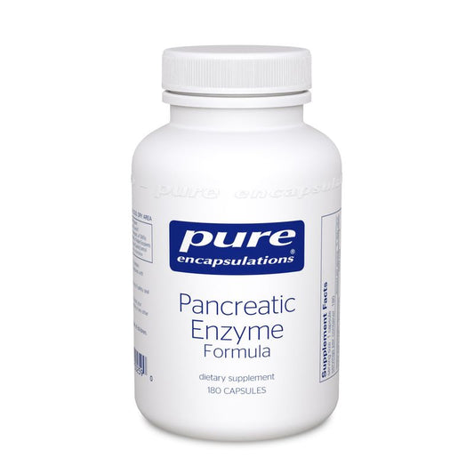 Pancreatic Enzyme acid-resistant capsules by Pure Encapsulations for digestion and nutrient support