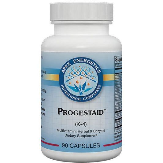 Progestaid K04 hormone balance capsules by Apex Energetics for women's menstrual support