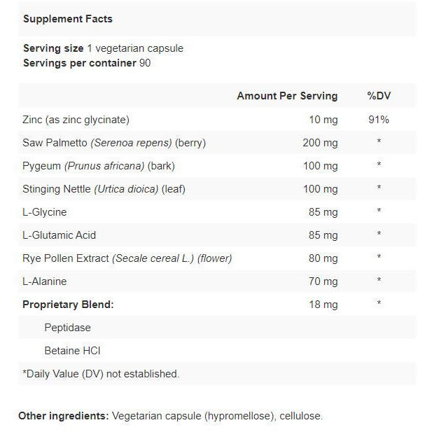 Prosta-DHT (K-6) - Apex Energetics - Prostate and Male Endocrine Support - Zinc - Saw Palmetto - Pygeum - Stingling Nettle