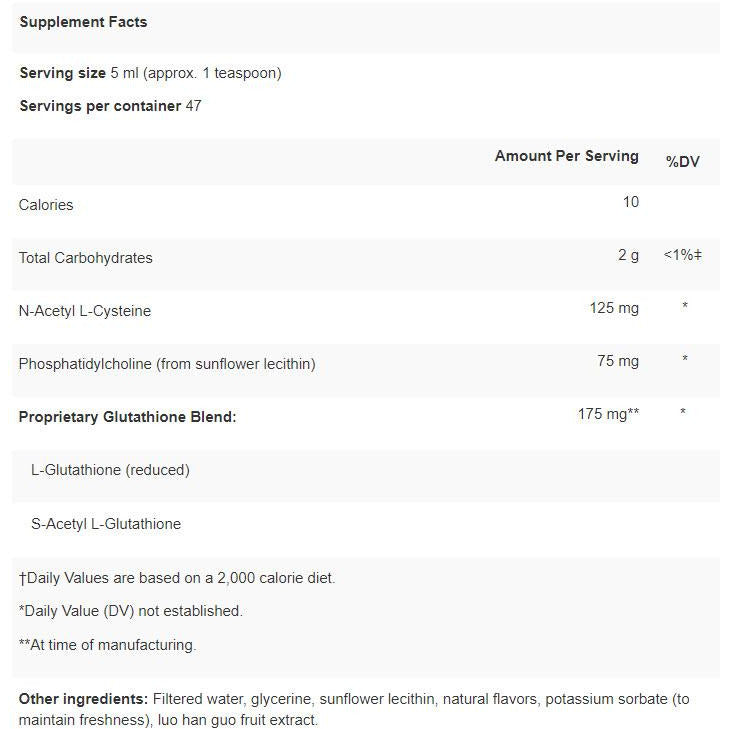 Trizomal Glutathione (K-122) - Apex Energetics - Liposomal S-acetyl L-Glutathione, Reduced Glutathione and NAC