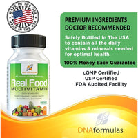 Thumbnail for Whole Food Multivitamin - DNA Formulas - Enhanced Bioavailable Wholefood Multivitamin for Men & Women - No Artificial Colors, Sugars or Preservatives - Activated Mineral Rich Vitamins